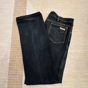 Vtg Calvin Klein Jeans Made in USA Black Straight Leg Men's 36x33 High Rise 13"